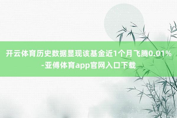 开云体育历史数据显现该基金近1个月飞腾0.01%-亚傅体育app官网入口下载