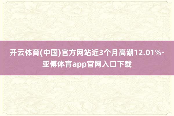 开云体育(中国)官方网站近3个月高潮12.01%-亚傅体育app官网入口下载