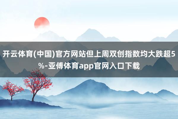 开云体育(中国)官方网站但上周双创指数均大跌超5%-亚傅体育app官网入口下载