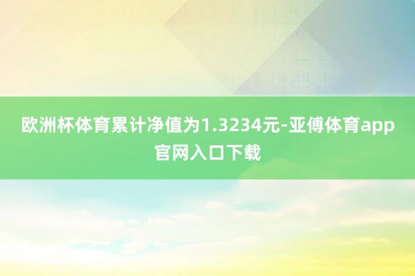 欧洲杯体育累计净值为1.3234元-亚傅体育app官网入口下载